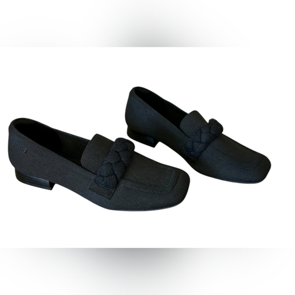 Vivaia Caitlin 2.0 Square Toe Knot Loafers Black Eu 43 Us 12 Euc - Picture 2 of 10